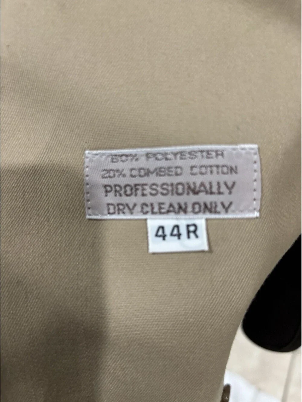Christian Dior Paris Trench Coat Monsieur Mens 44R Tan, Wool Liner,  L 43” Clean